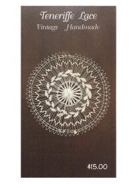 Vintage Teneriffe Lace Handmade Applique #3 THUMBNAIL