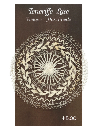 Vintage Teneriffe Lace Handmade Applique #4 THUMBNAIL