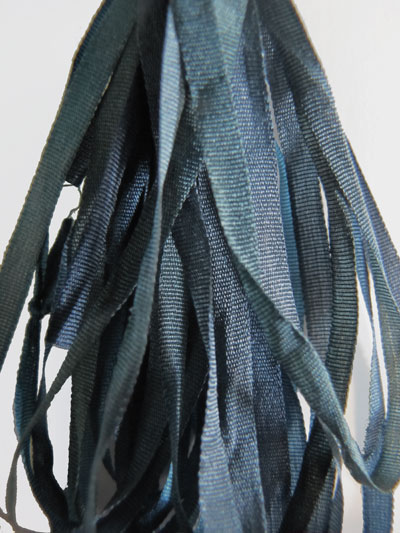 The Thread Gatherer Hand-dyed Silk Ribbon, 4mm — Stormy Skies 006 MAIN