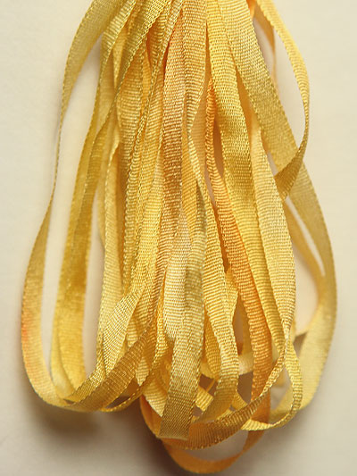 The Thread Gatherer Hand-dyed Silk Ribbon, 4mm — Sunflower Yellow 030 MAIN