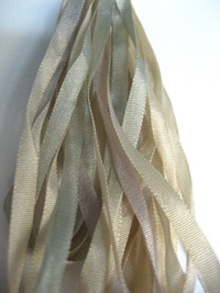 The Thread Gatherer Hand-dyed Silk Ribbon, 4mm — Aged Antiquity 160 THUMBNAIL
