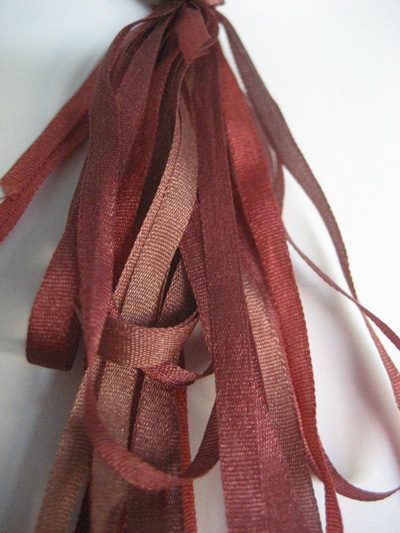 The Thread Gatherer Hand-dyed Silk Ribbon, 4mm — Autumn Foliage 002 MAIN