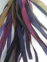 The Thread Gatherer Hand-dyed Silk Ribbon, 4mm — Egyptian Nights 026 THUMBNAIL