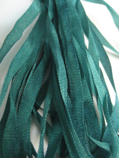 The Thread Gatherer Hand-dyed Silk Ribbon, 4mm — Emerald Isle 995 MAIN