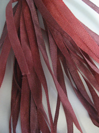 The Thread Gatherer Hand-dyed Silk Ribbon, 4mm — Frosted Auburn 023 THUMBNAIL