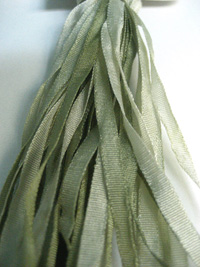 The Thread Gatherer Hand-dyed Silk Ribbon, 4mm — Golden Moss 096 THUMBNAIL