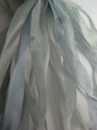 The Thread Gatherer Hand-dyed Silk Ribbon, 4mm — Green Leaves Light 073 THUMBNAIL
