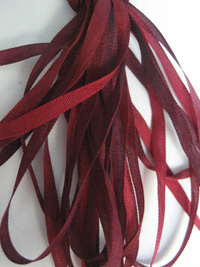 The Thread Gatherer Hand-dyed Silk Ribbon, 4mm — In The Burgundy 074 THUMBNAIL