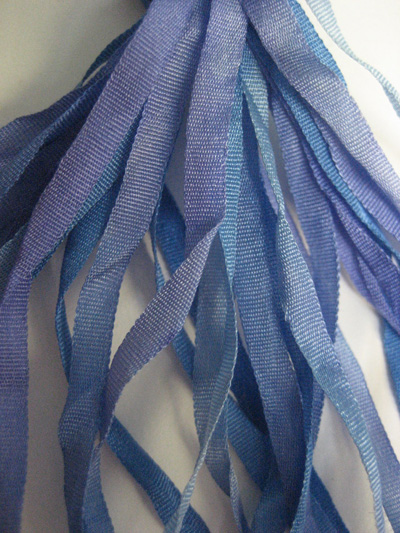 The Thread Gatherer Hand-dyed Silk Ribbon, 4mm — Lavender Blue 071 MAIN
