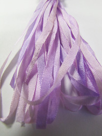The Thread Gatherer Hand-dyed Silk Ribbon, 4mm — Lilac Arbor 120 THUMBNAIL