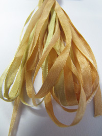 The Thread Gatherer Hand-dyed Silk Ribbon, 4mm — Prairie Grass 077 THUMBNAIL