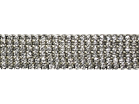 Rhinestone Trim – Clear Rhinestones Set In Silver - 6 rhinestones wide (1 1/8") THUMBNAIL