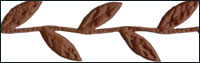 Dark Brown Leaves Trim by May Arts - # 448-36 THUMBNAIL