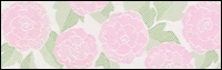 Light Pink Camellias on Mint Green Woven Trim - # LFNT-151 col. 2 THUMBNAIL