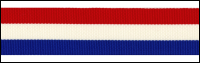 7/8" Red, White and Blue Striped Grosgrain Ribbon THUMBNAIL