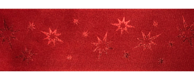 Red Satin Ribbon with Stars 1 9/16" MAIN