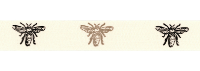Twill Tape Trim by May Arts - # 413-34-1 – Bees MAIN