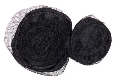 Vintage Appliqué – Black Net Roses MAIN