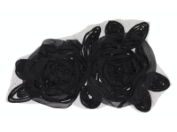 Vintage Appliqué – Black Roses on Black Netting THUMBNAIL