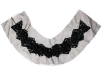 Vintage Appliqué – Collar Shape with Black Silk Roses, Sequins and Beads THUMBNAIL