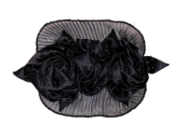 Vintage Appliqué – Black Gathered Silk Roses THUMBNAIL