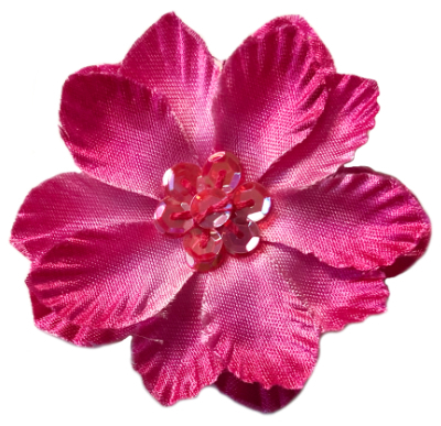 Vintage Appliqué – Bright Pink Flower #1 MAIN