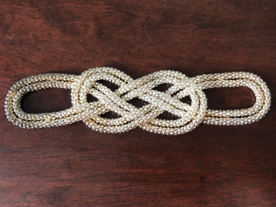 Vintage Appliqué – Silver Knotted Lariat MAIN