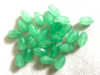 Faceted Oval Chrysoprase Beads MAIN