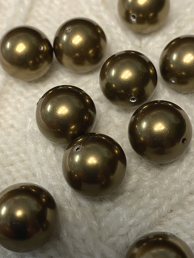 Swarovski Glass Pearls Bronze 12mm, 10 pieces MAIN