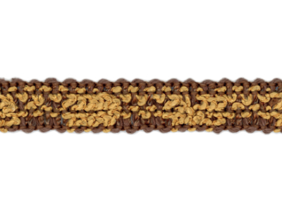 Vintage Braided Trim – Brown and Golden Yellow MAIN
