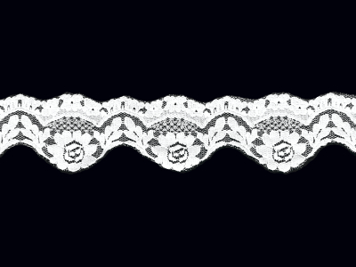 Vintage Lace Trim – scalloped edges on both sides, white, 15/16" wide – Priced per yard MAIN