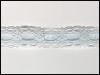 Vintage Flat Lace Trim – floral design, light blue and white, 1 1/2" wide – 113 1/2 inches total SWATCH