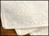 Vintage Napkins – Cream with Lacy Corner (set of 5) SWATCH
