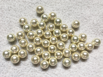 Swarovski Glass Pearls Ivory 10mm, 46 beads MAIN