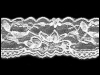 Vintage Beaded Trim – white lace with clear beads and iridescent sequins SWATCH
