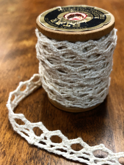 Vintage Lace Trim on "American Thread Co – STAR" Spool – 2 yards MAIN