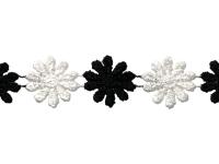 Vintage Flower Trim – Black and White THUMBNAIL