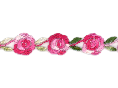 Vintage Roses Trim – Pink and Green MAIN