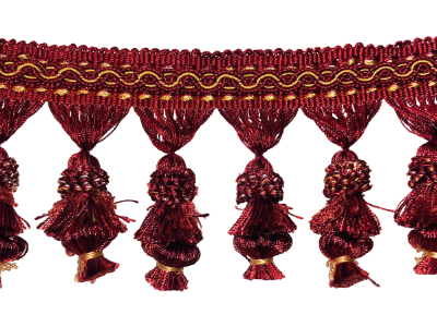 Vintage Tassel Trim – Red and Gold MAIN