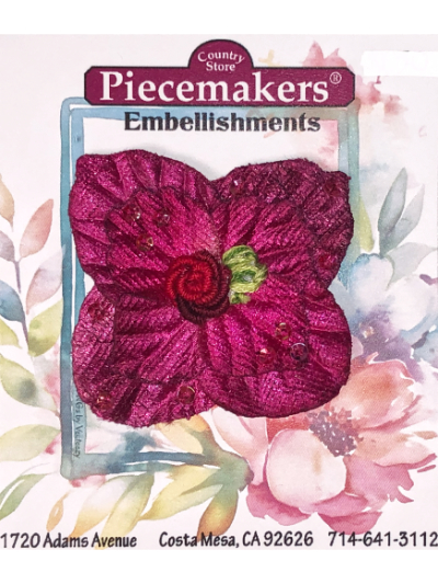 Faux Velvet Flower – Magenta MAIN