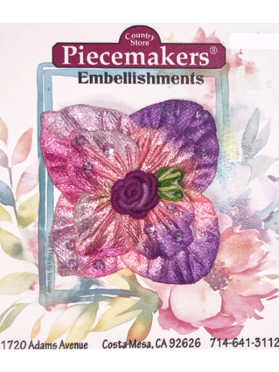 Faux Velvet Flower – Pink and Purple MAIN