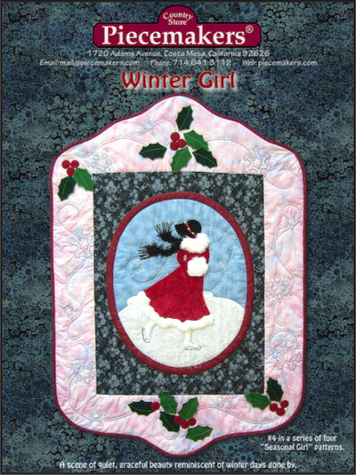 Winter Girl a Piecemakers wallhanging pattern LARGE