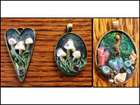 Mystical Mushroom and Under the Sea Pendants THUMBNAIL