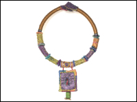 Tribal Embroidered Felt Neck Piece THUMBNAIL