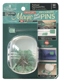 Magic Flat Head Patchwork Pins – Extra-Long Fine 0.5mm – 50 pc THUMBNAIL