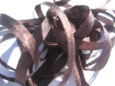 YLI Silk Ribbon, 4mm — 038 (dark brown) MAIN