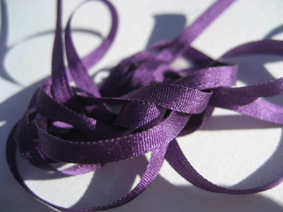 YLI Silk Ribbon, 4mm — 085 (purple) MAIN