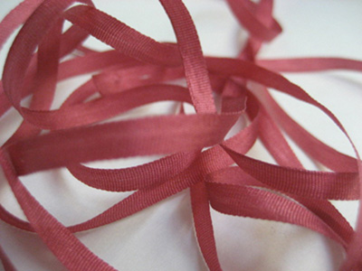 YLI Silk Ribbon, 4mm — 092 (deep coral) MAIN