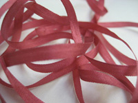 YLI Silk Ribbon, 4mm — 092 (deep coral) THUMBNAIL