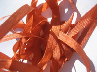 YLI Silk Ribbon, 4mm — 109 (dark pumpkin) THUMBNAIL